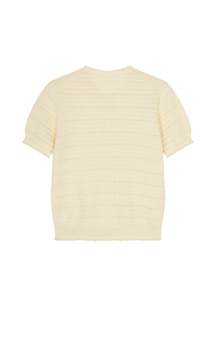 Cardigan / JNBY Open-Knit Cotton Cropped Cardigan