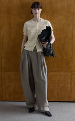 Cardigan / JNBY Open-Knit Cotton Cropped Cardigan