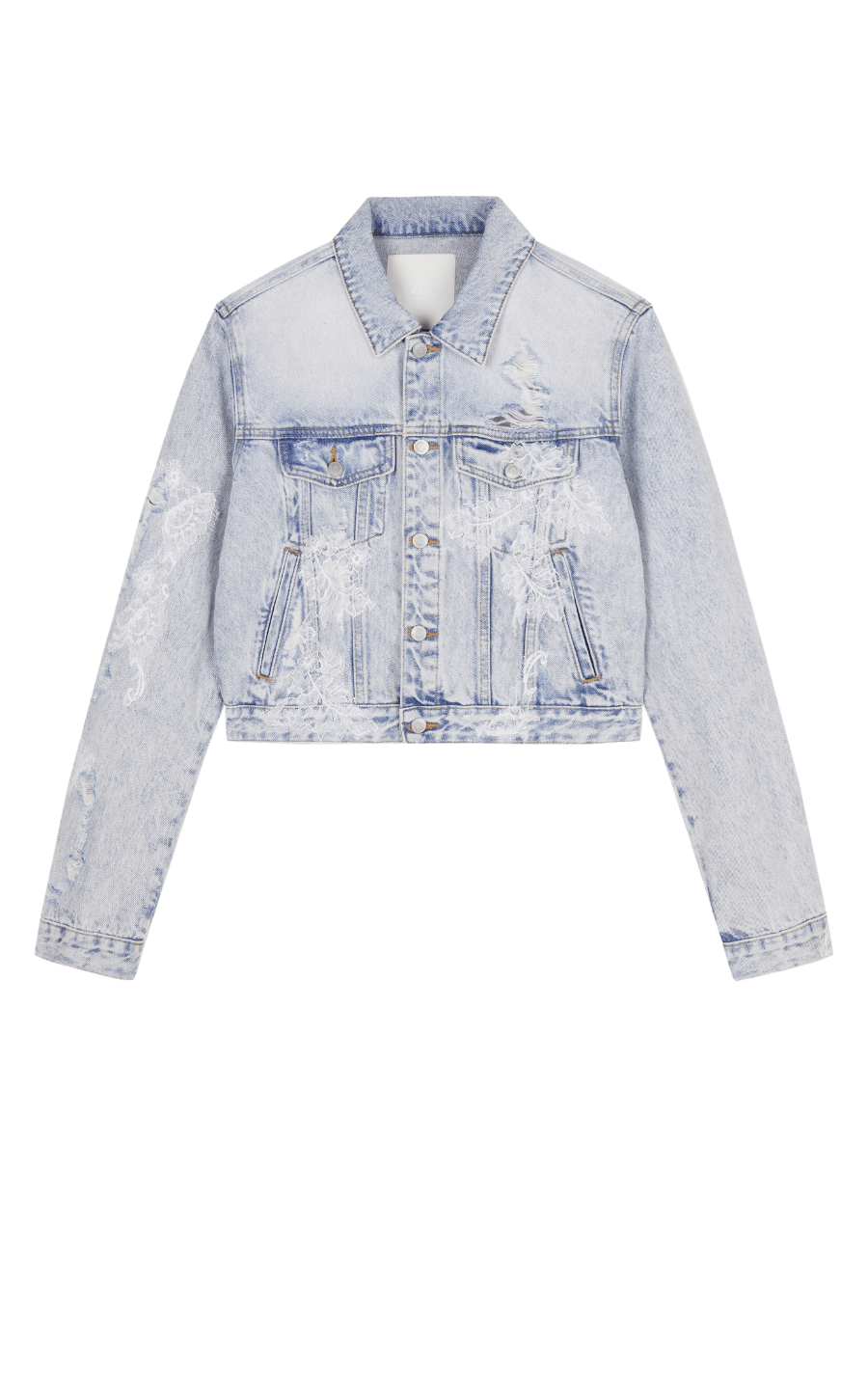 Coat / JNBY Distressed Denim Cropped Jacket