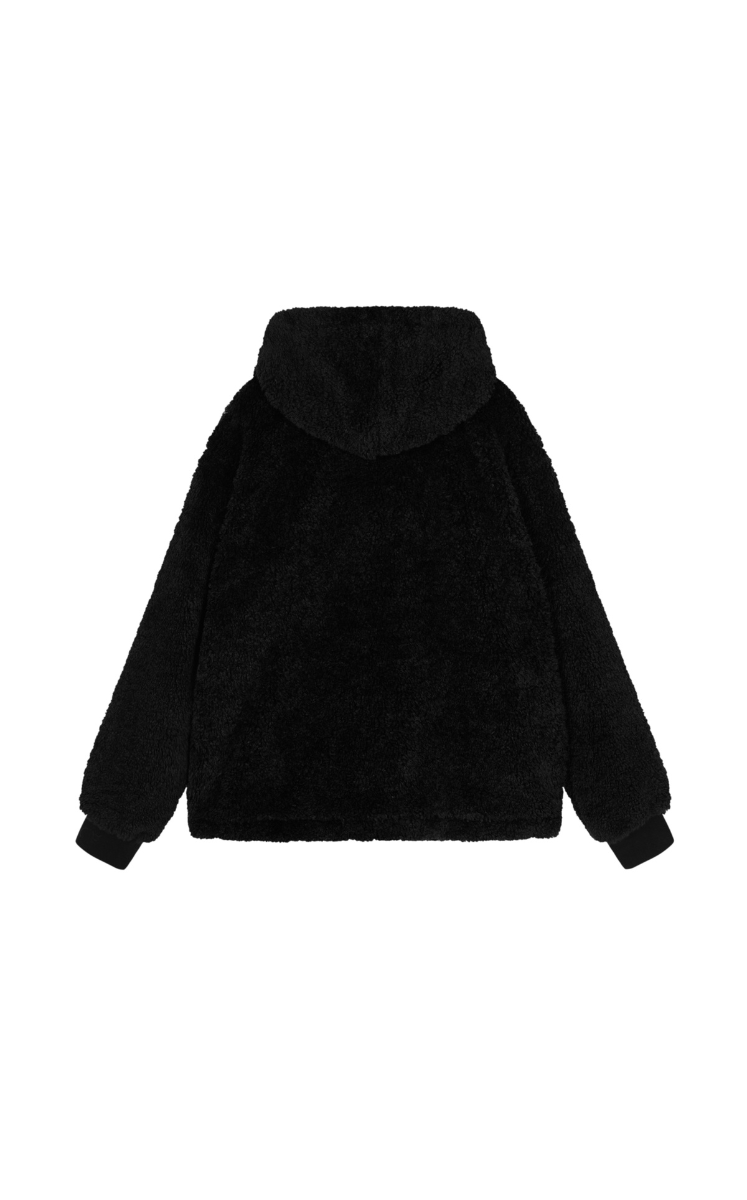 Coat / JNBY Eco-Faux Fur Hoodie Jacket