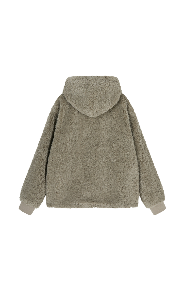 Coat / JNBY Eco-Faux Fur Hoodie Jacket