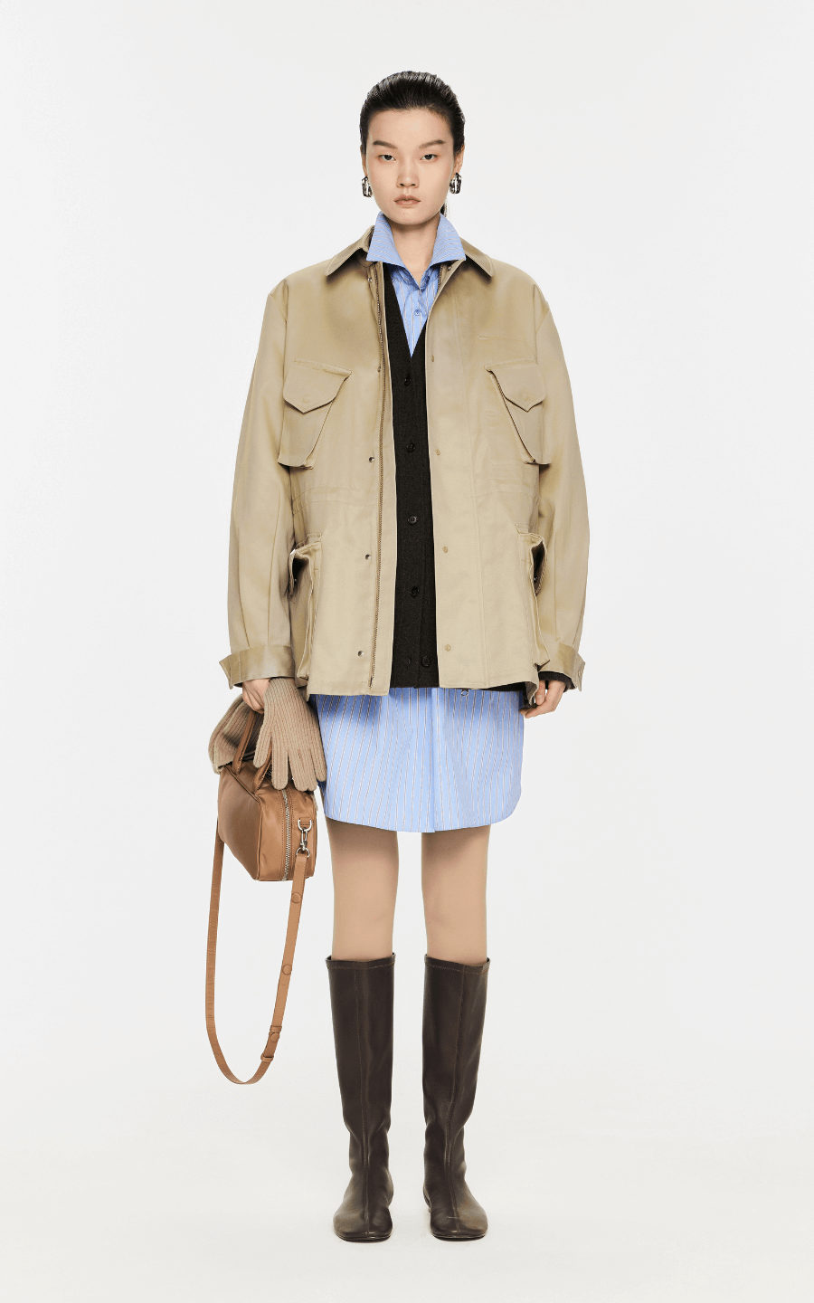 Coat / JNBY Loose Drawstring Cotton Jacket