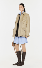 Coat / JNBY Loose Drawstring Cotton Jacket