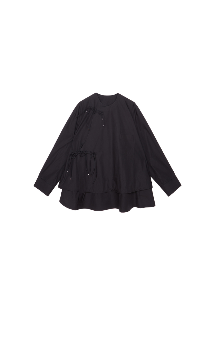 Coat  JNBY Oversized Drawstring Cotton Jacket