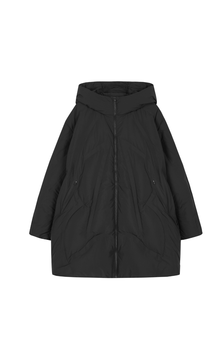 Coat / JNBY Oversized Quilted A-Line Hooded Down Coat