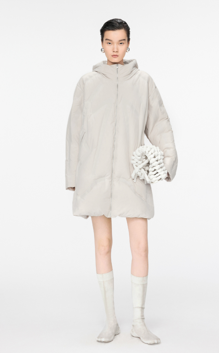 Coat / JNBY Oversized Quilted A-Line Hooded Down Coat