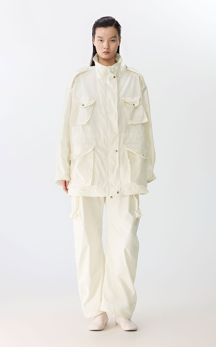 Coat / JNBY Oversized Shapeable Bone-Fish Hybrid Jacket
