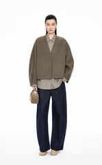 Coat / (ESG)JNBY Collarless Wool Blend Coat