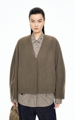 Coat / (ESG)JNBY Collarless Wool Blend Coat