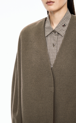 Coat / (ESG)JNBY Collarless Wool Blend Coat