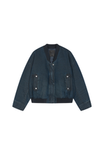 Down Coat / JNBY Denim texture Cropped Bomber Down Coat