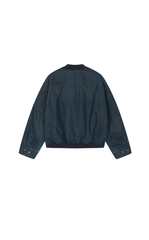 Down Coat / JNBY Denim texture Cropped Bomber Down Coat