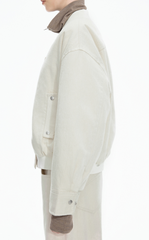 Down Coat / JNBY Denim texture Cropped Bomber Down Coat