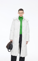 Down Coat / JNBY Long Streamlined Hooded Goose Down Coat