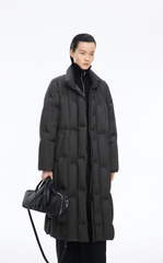 Down Coat / JNBY Long Streamlined Hooded Goose Down Coat