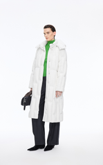 Down Coat / JNBY Long Streamlined Hooded Goose Down Coat