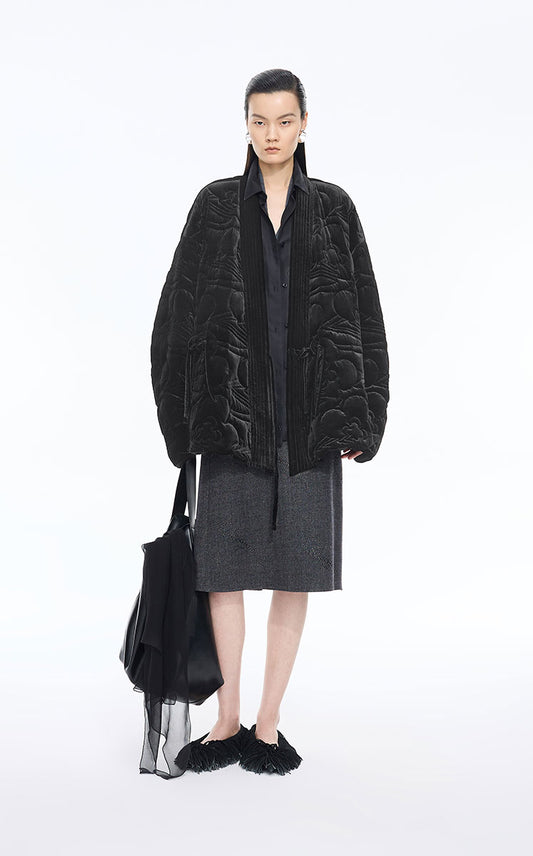 Down Coat / JNBY Oversized Cinched Mid-Length Down Coat