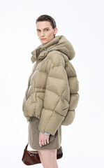 Down Coat / JNBY Oversized Deconstructed Short Down Jacket