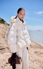 Down Coat / JNBY Oversized Deconstructed Short Down Jacket