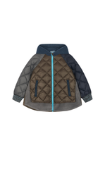 Down Coat / jnby by JNBY Colorblock Patchwork Hooded Down Coat