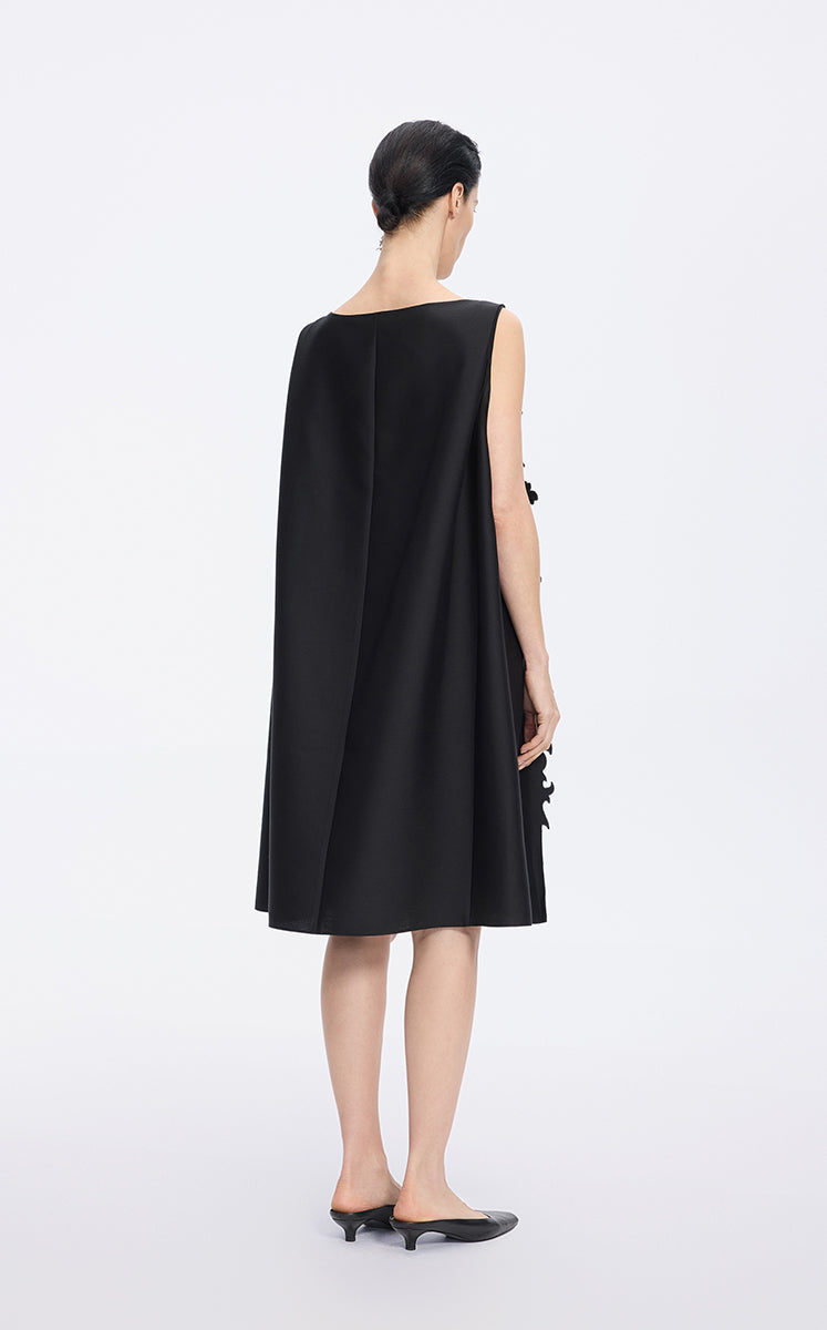 Dress / JNBY A-Line Cutout Wool Silk Dress