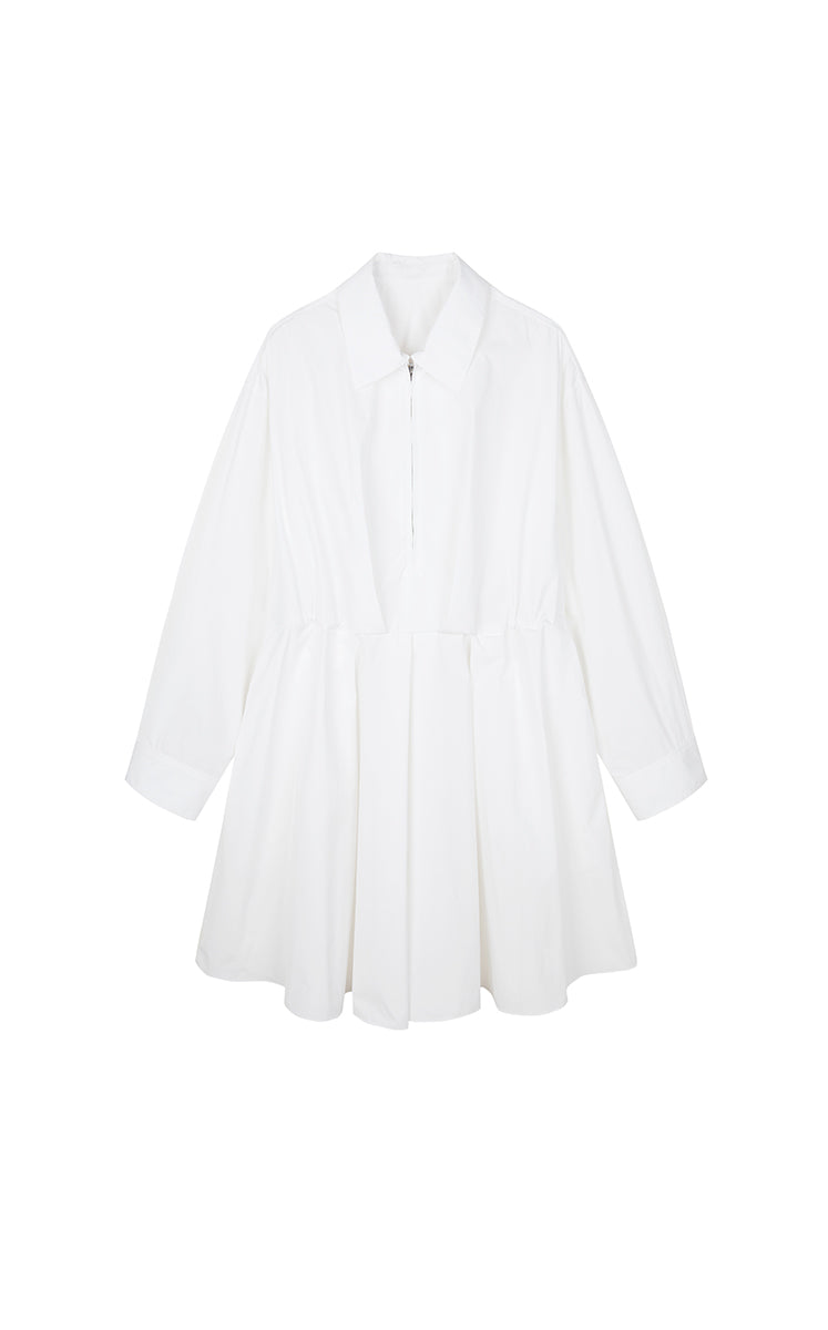 Dress / JNBY A-Line Drawstring Front Zip Dress