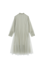 Dress / JNBY A-Line Mesh Long-Sleeve Dress