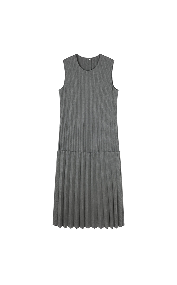 Dress / JNBY Cool Touch Pleated Sleeveless Midi Dress