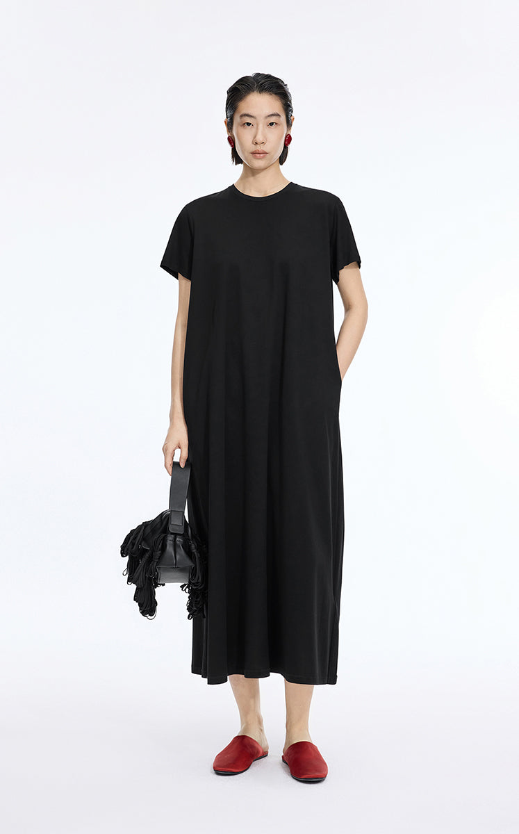 Dress / JNBY Cotton A-Line Short Sleeve Dress