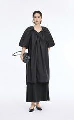 Dress / JNBY Cotton Poplin A-Line V-Neck Dress