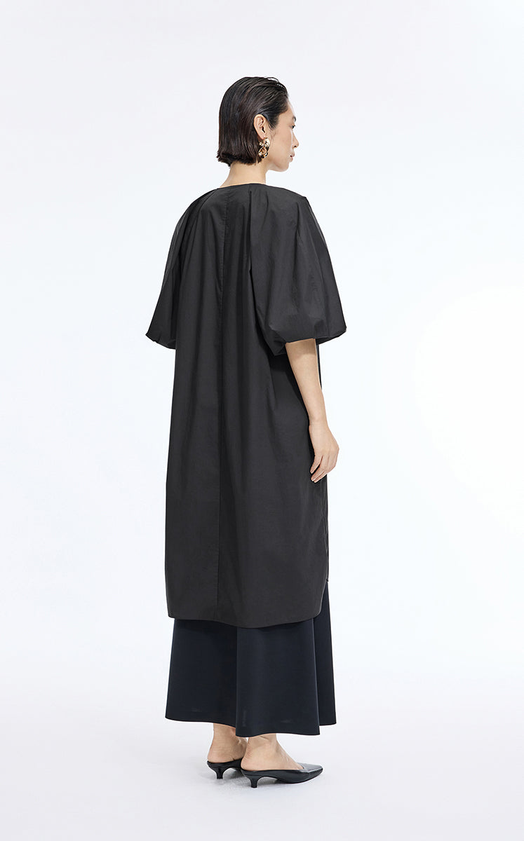 Dress / JNBY Cotton Poplin A-Line V-Neck Dress