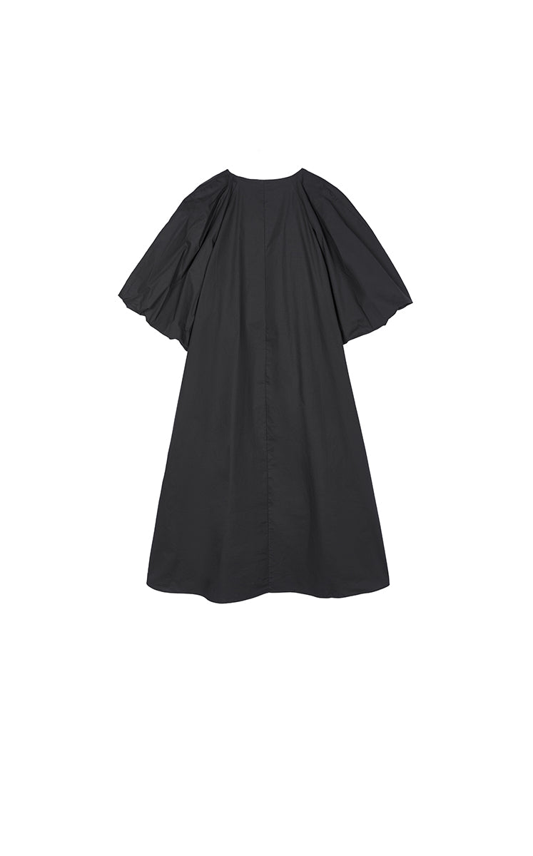 Dress / JNBY Cotton Poplin A-Line V-Neck Dress