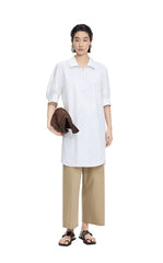 Dress / JNBY Cotton Poplin Twist-Hem Midi Dress