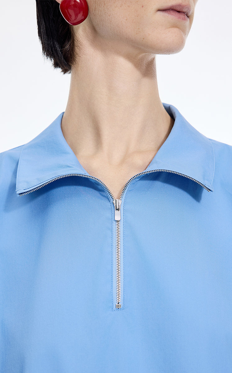 Dress / JNBY Cotton Poplin Twist-Hem Midi Dress