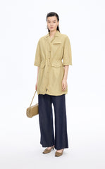 Dress / JNBY Cotton Silk A-Line Short Sleeve Dress