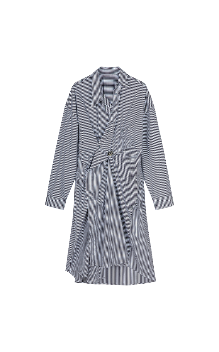 Dress / JNBY Cotton Twill Oversized Long-sleeve Dress