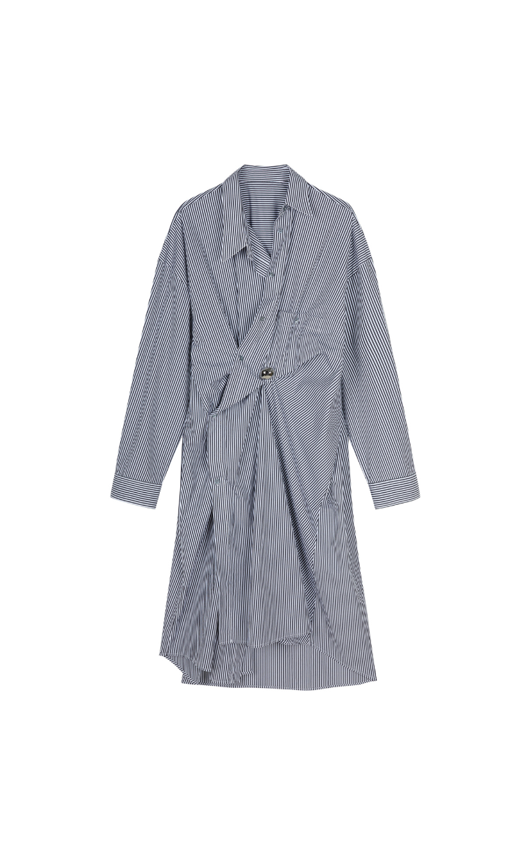 Dress / JNBY Cotton Twill Oversized Long-sleeve Dress