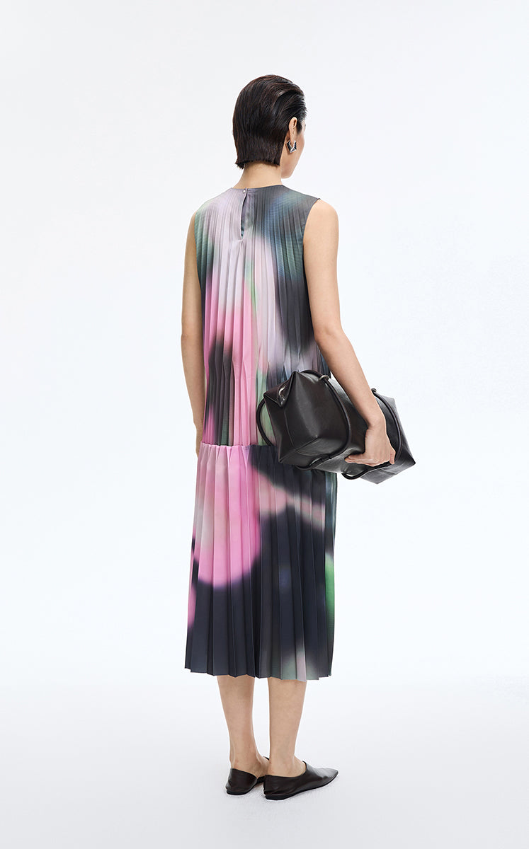 Dress / JNBY Floral Pleated Sleeveless Dress