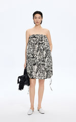 Dress / JNBY Floral Strapless A-Line Dress