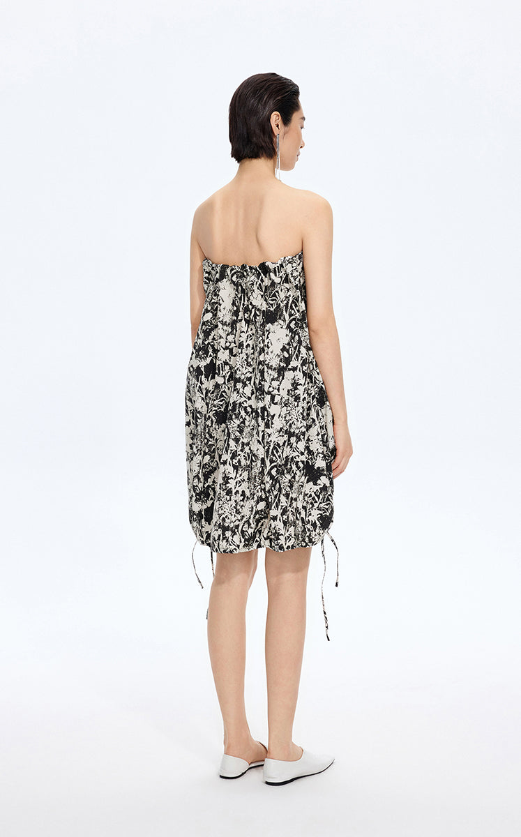 Dress / JNBY Floral Strapless A-Line Dress