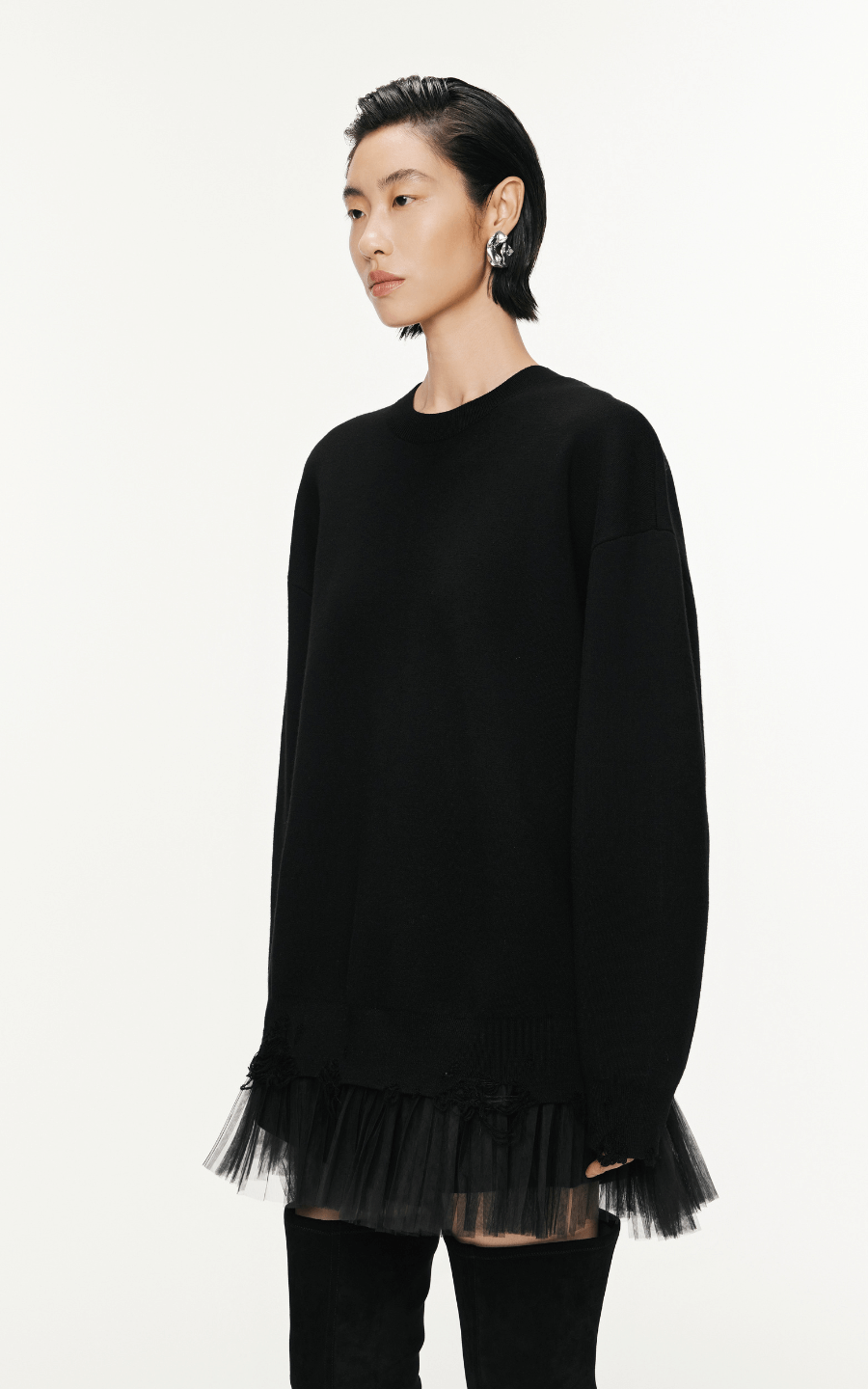 Dress / JNBY Long-Sleeved Sweater Wool Dress