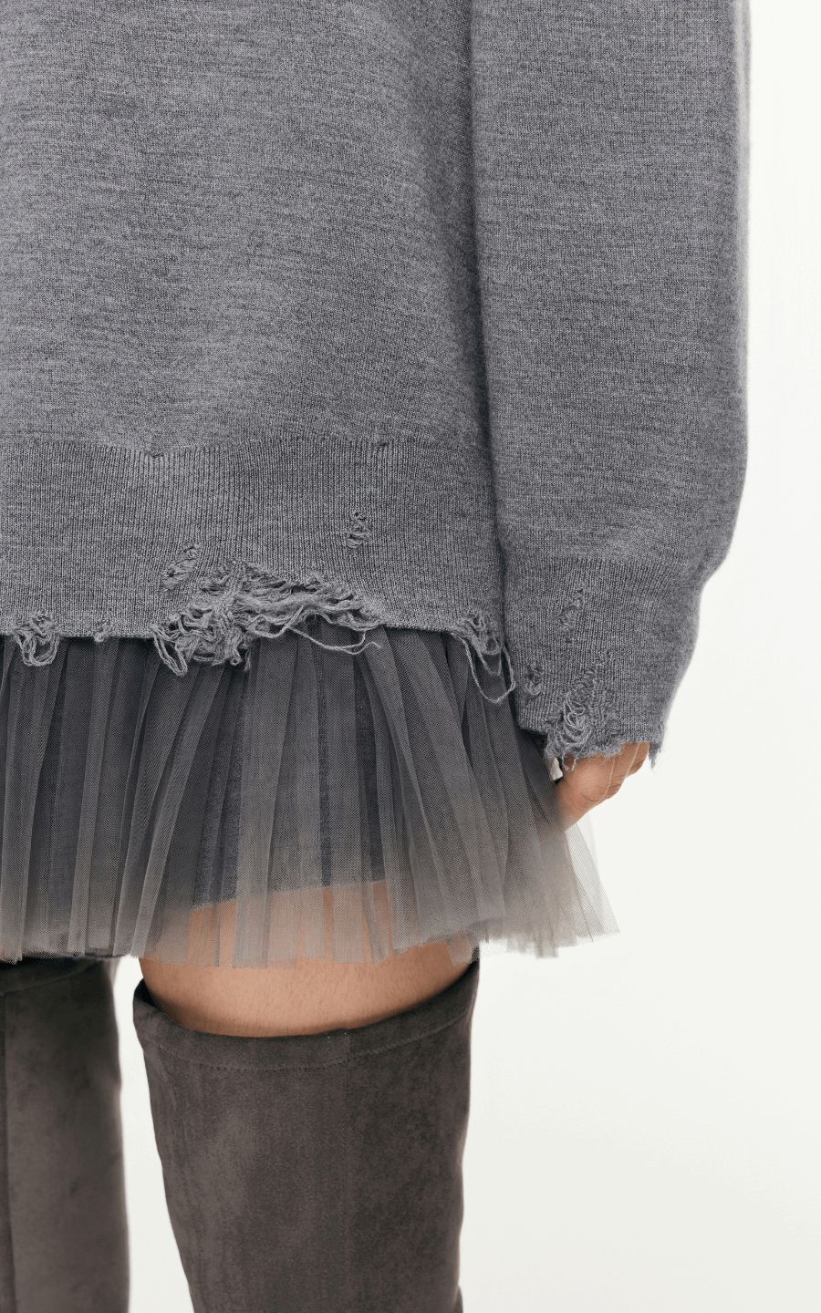 Dress / JNBY Long-Sleeved Sweater Wool Dress