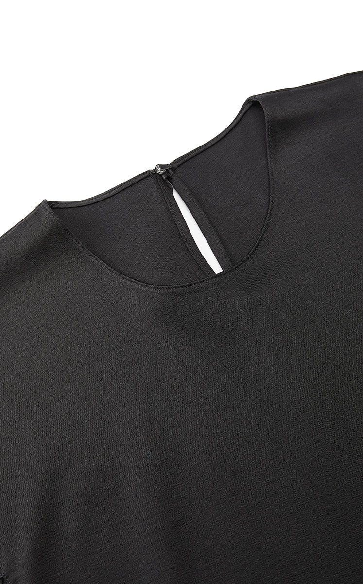 Dress / JNBY Lyocell Blend A-Line Short Sleeve Dress