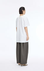 Dress / JNBY Lyocell Blend A-Line Short Sleeve Dress
