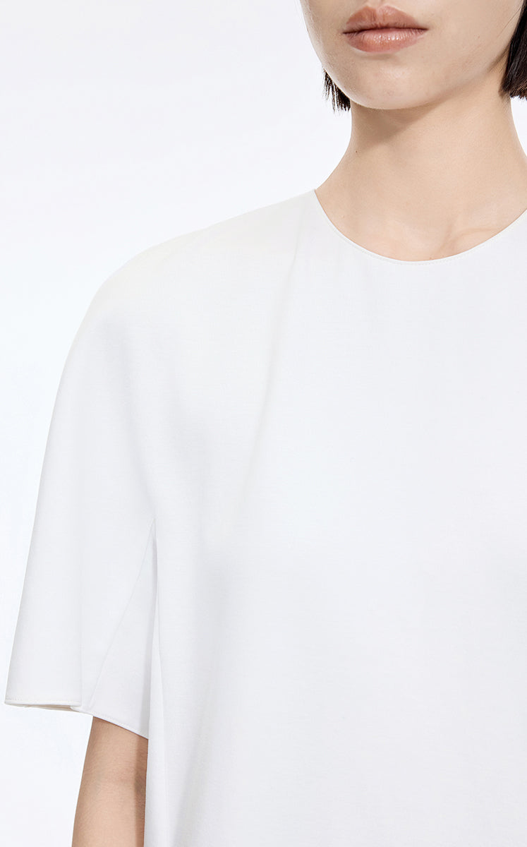 Dress / JNBY Lyocell Blend A-Line Short Sleeve Dress