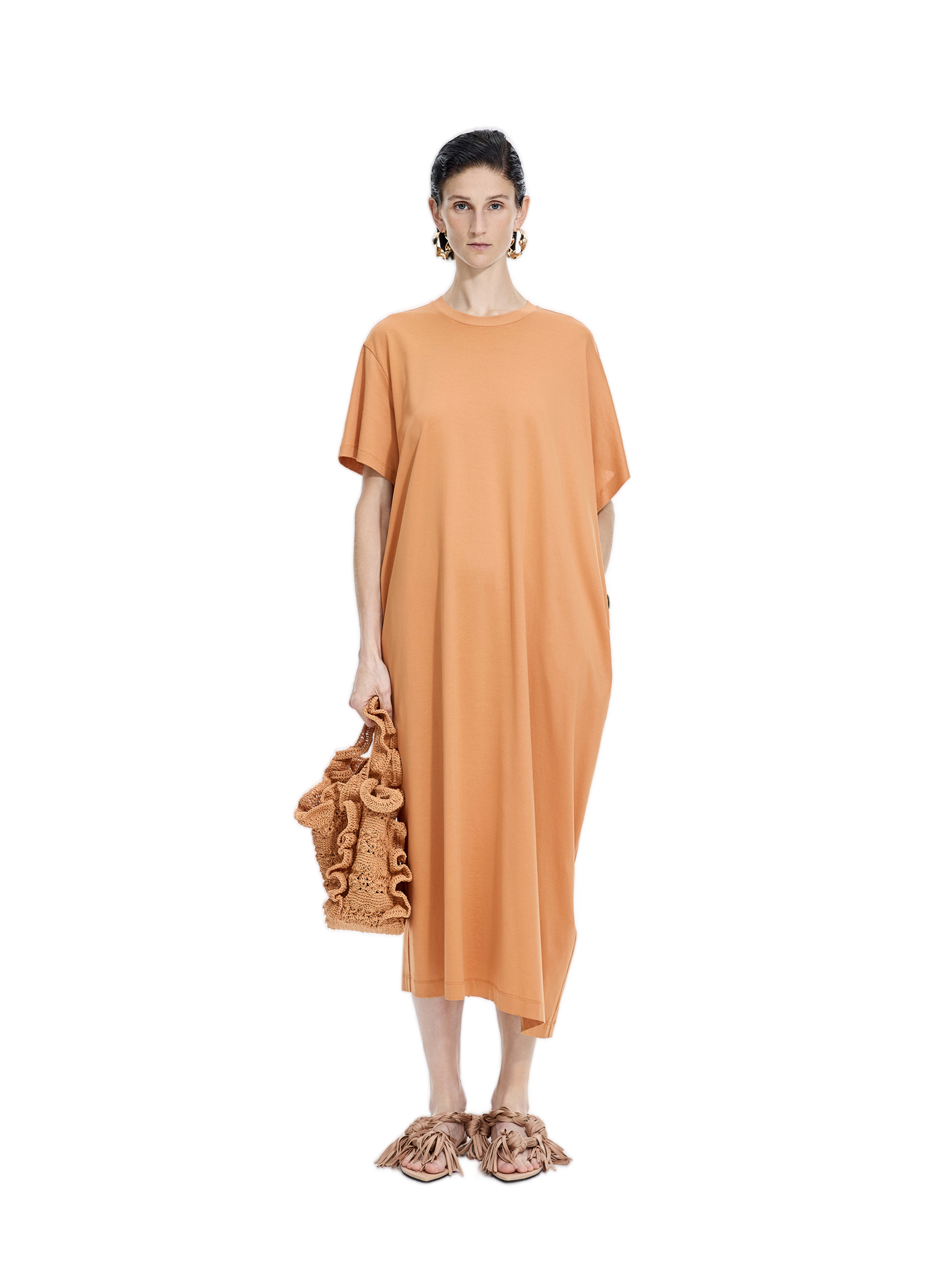 Dress / JNBY Mercerized Cotton Short Sleeve Maxi Dress