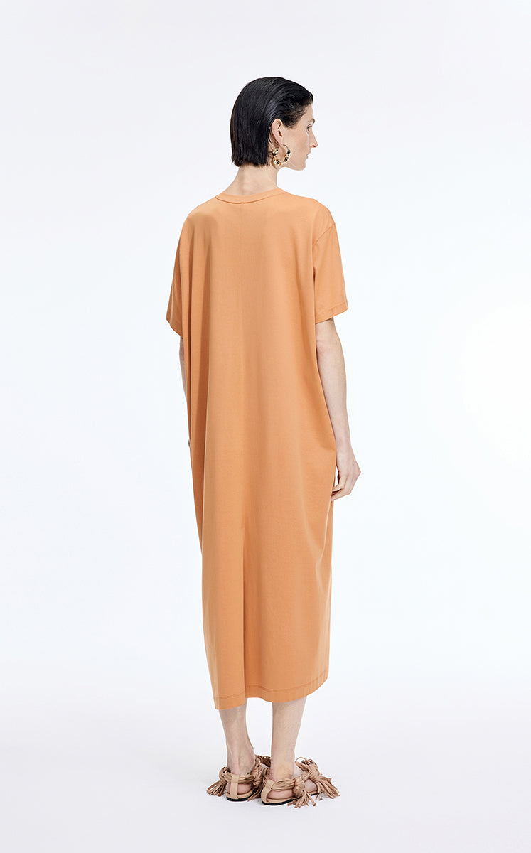 Dress / JNBY Mercerized Cotton Short Sleeve Maxi Dress