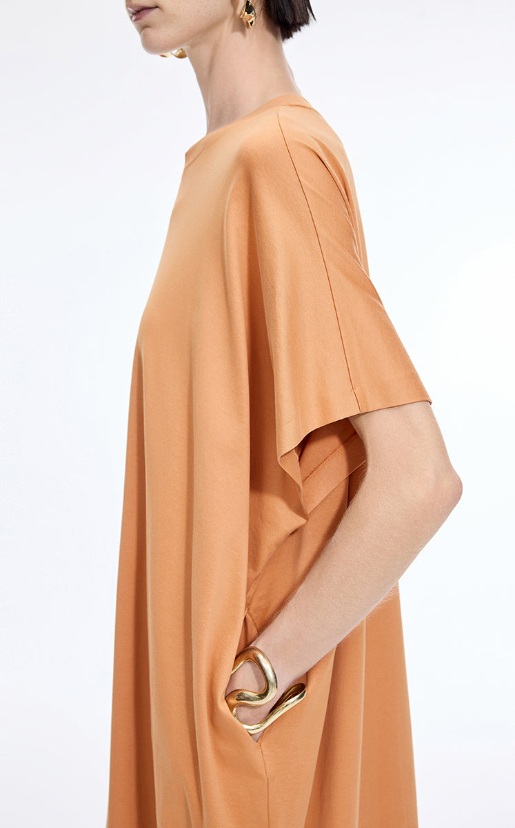 Dress / JNBY Mercerized Cotton Short Sleeve Maxi Dress
