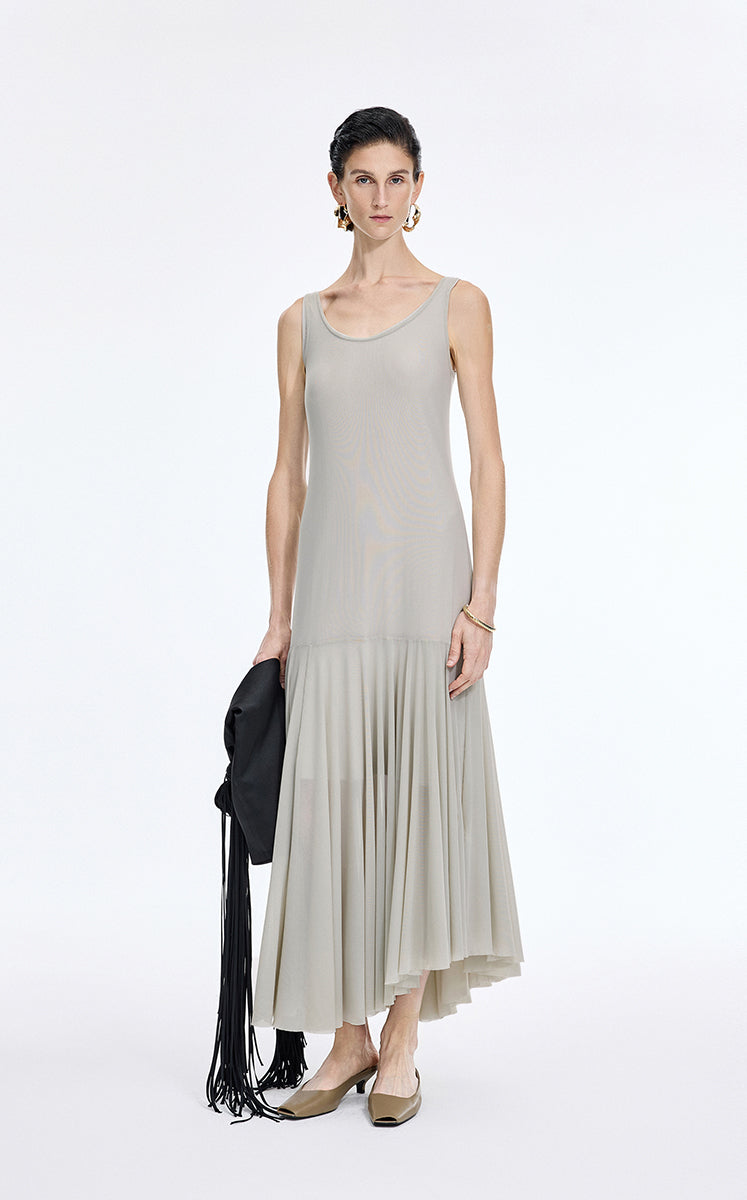 Dress / JNBY Mesh Stretch Slip Maxi Dress