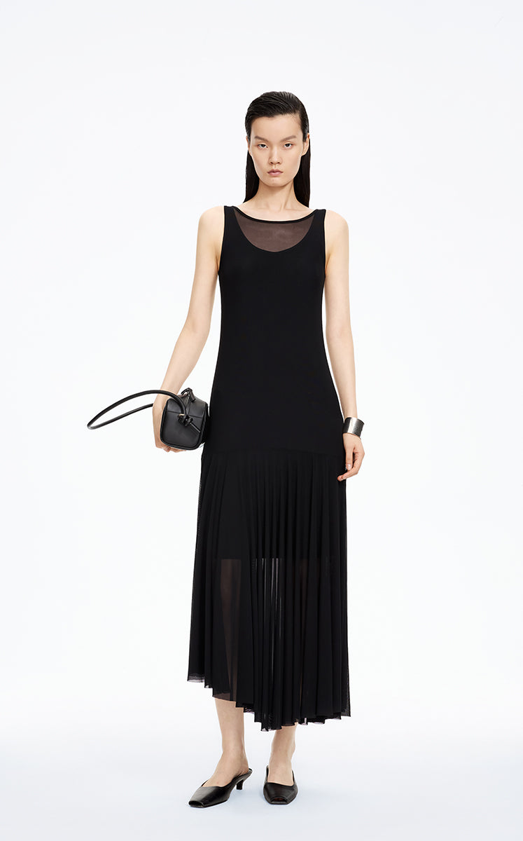 Dress / JNBY Mesh Stretch Slip Maxi Dress